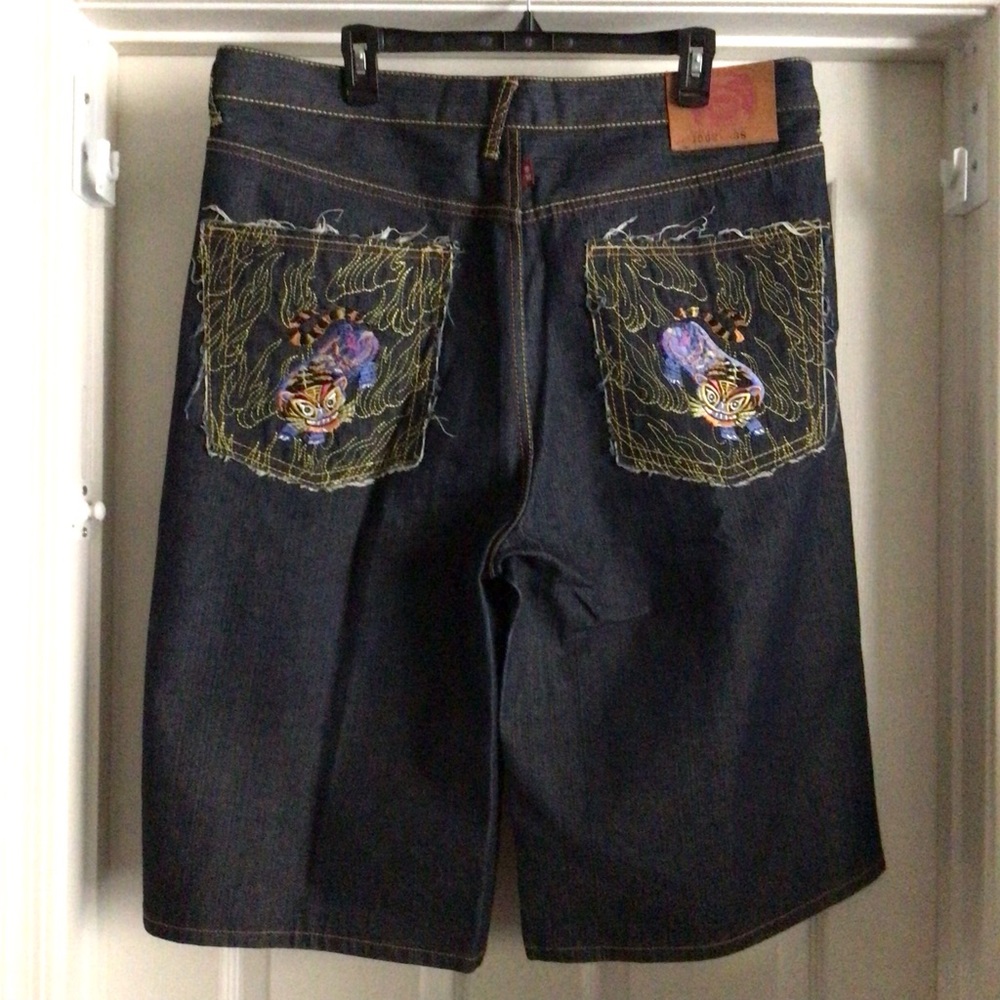 NEW RMC RED MONKEY CO BY MARTIN KSOHOH DENIM SHORTS MENS 38